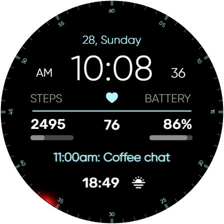 RE10 watch face